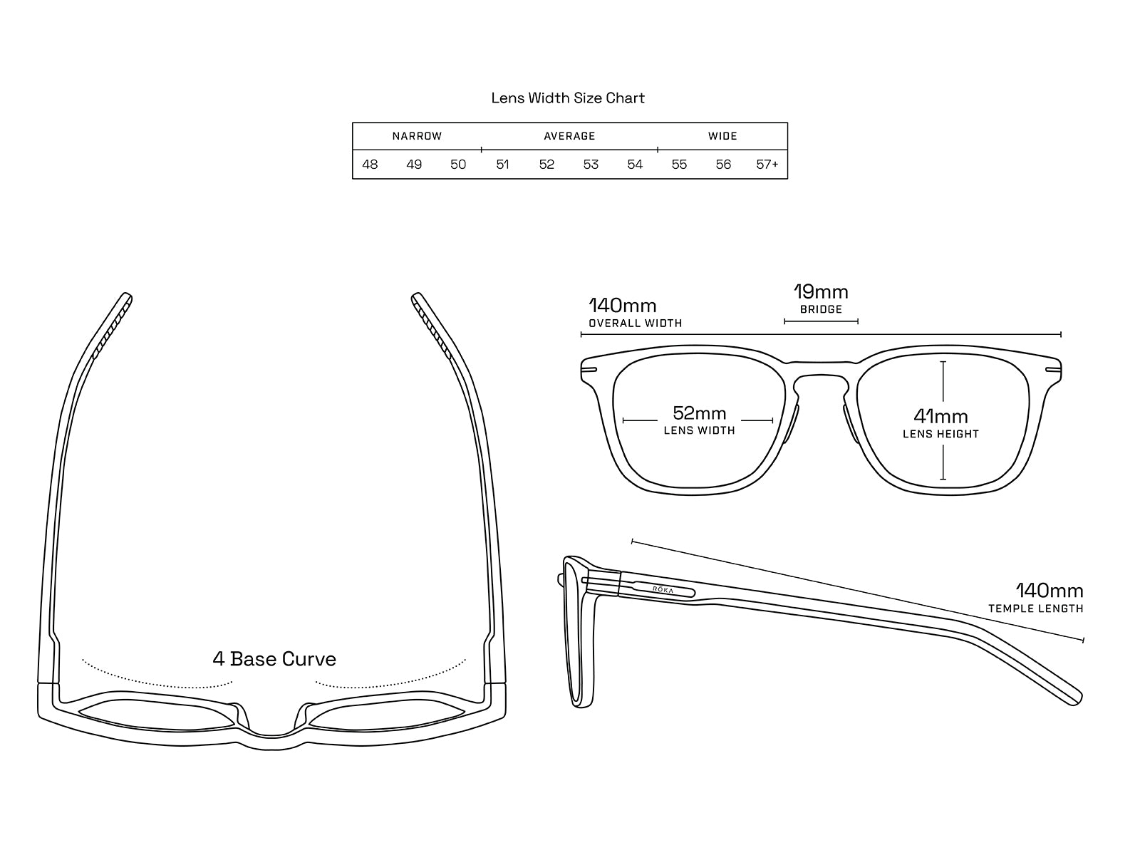 Reading 2025 glasses sizes